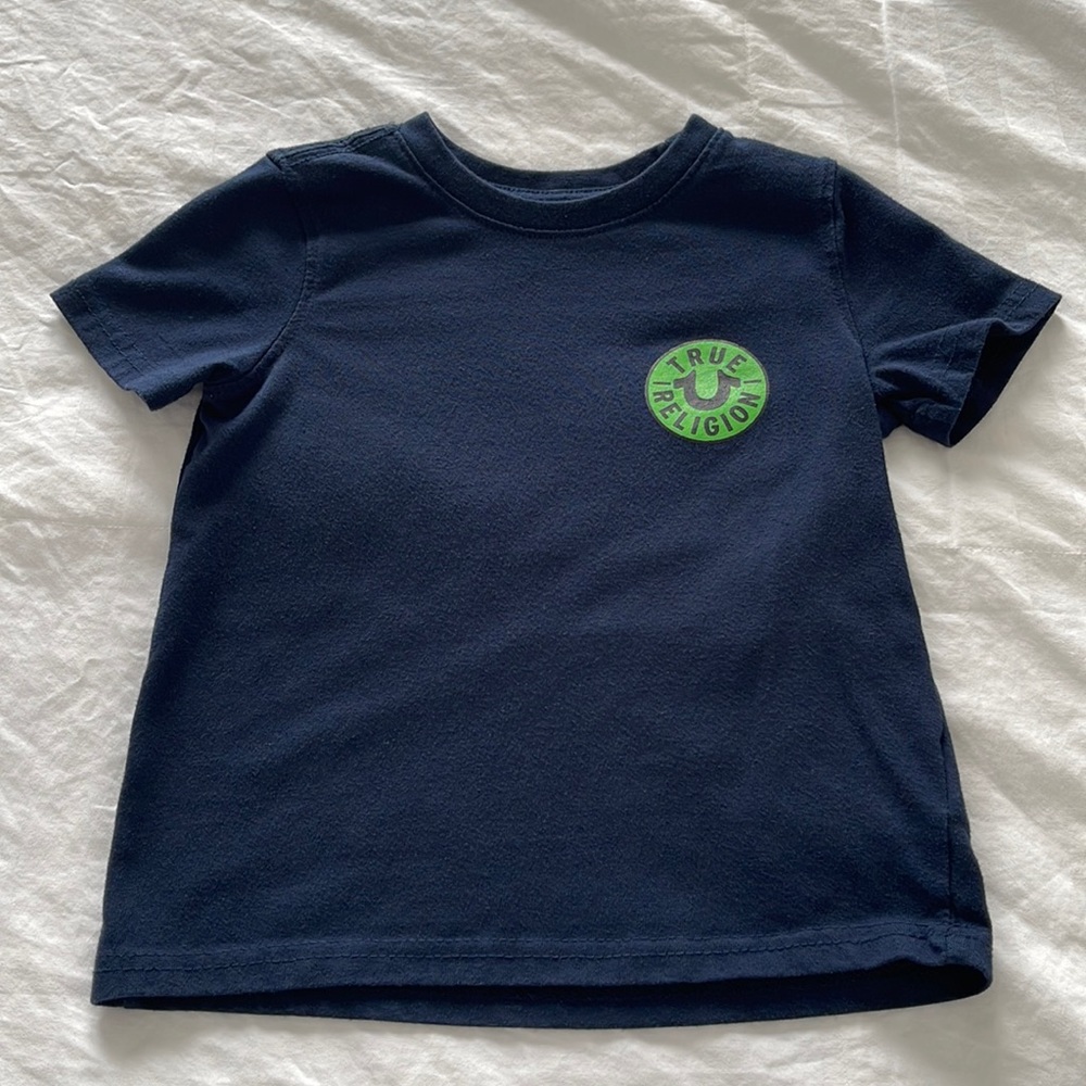 True Religion toddler navy tee t-shirt size 4t like new